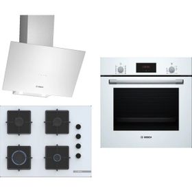 Bosch HBF512BW1T - POP7C2P30O - DWK64PJ20T Beyaz 3'lü Ankastre Set