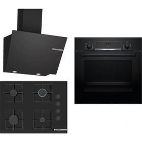Bosch HBF514BB1T - POP7C6P30O - DWK66PJ60T Siyah 3'lü Ankastre Set
