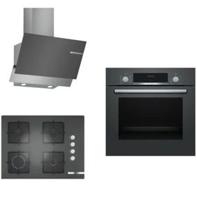 Bosch HBF514BH0T - POP7C9O12O - DWK65AD70R Gri 3'lü Ankastre Set