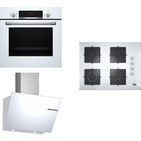 Bosch HBF514BW1T - POP7C2O12O - DWK66PJ20T Beyaz Lux 3'lü Ankastre Set