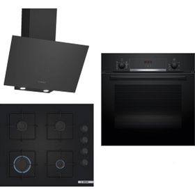 Bosch HBF534EB3T - POP7C6P30O - DWK64PJ60T Siyah 3'lü Ankastre Set