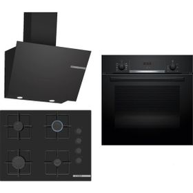 Bosch HBF534EB3T - POP7C6P30O - DWK66PJ60T Siyah 3'lü Ankastre Set