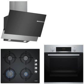 Bosch HBF534ES0T+POP6C6O10O+DWK65AD60R Çelik Ankastre Set