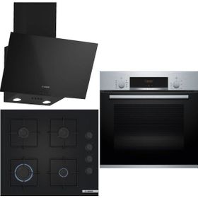 Bosch HBF534ES3T - POP6C6P30O - DWK63PJ60T Siyah 3'lü Ankastre Set
