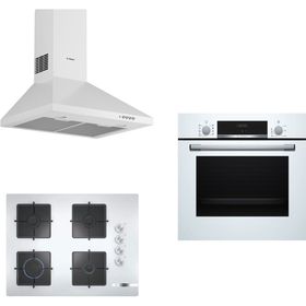 Bosch HBF534EW0T - POP7C2O12O - DWP64CC20T Beyaz 3'lü Ankastre Set