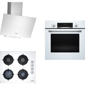 Bosch HBF534EW3T - POP6C2O10O - DWK64PJ20T Beyaz 3'lü Ankastre Set