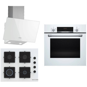 Bosch HBF534EW3T - POP6C2P30O - DWK63PJ20T Beyaz 3'lü Ankastre Set