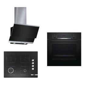 Bosch HIF534EB0T - POP7C6O12O - DWK065G60T Siyah Ankastre Set