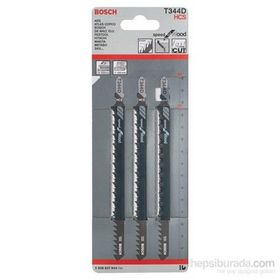 Bosch Hızlı Kesim Serisi Ahşap İçin T 344 D 3 Lü Paket Dekupaj Testeresi Bıçağı
