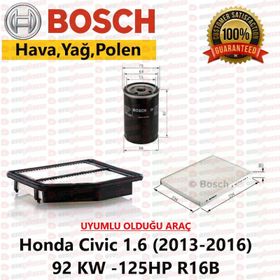 Bosch Honda Civic 1.6 FB7 2013 2016 Filtre Bakım Seti