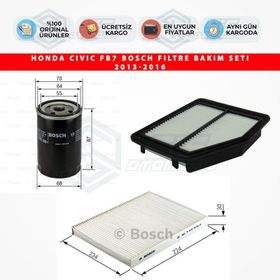 Bosch Honda Civic 1.6 FB7 2013 2016 Filtre Bakım Seti