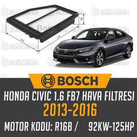 Bosch Honda Civic 1.6 FB7 2013-2016 Hava Filtresi