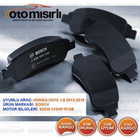 Bosch Honda Civic 1.6 FB7 2013-2016 Ön ve Arka Fren Balatası