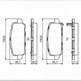 Bosch Honda HR-V 1.5 2015-2017 Arka Balata