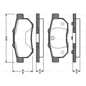 Bosch Honda Jazz 1.4 2002-2015 Arka Balata