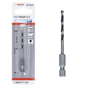 Bosch Hss Point TeQ Hex Metal 3 mm Matkap Ucu
