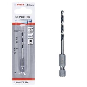 Bosch Hss Point TeQ Hex Metal 3 mm Matkap Ucu