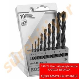 Bosch HSS-R 10 Parça Metal Matkap Ucu Seti