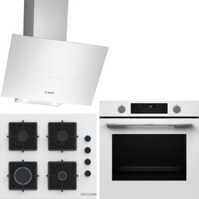 Bosch HUA736EV0T - POP6C2P30O - DWK64PJ20T Beyaz 3'lü Ankastre Set