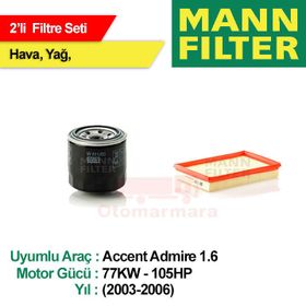 Bosch Hyundai Accent Admire 1.6 2003 2006 Filtre Bakım Seti