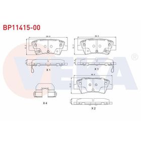 Bosch Hyundai Accent Blue 1.6 2010-2018 Arka Fren Balatası