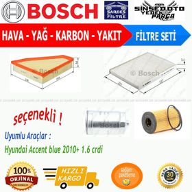 Bosch Hyundai Accent Blue 1.6 CRDI 2011 2016 Filtre Bakım Seti