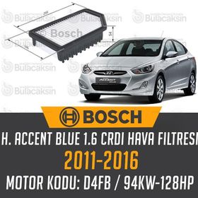 Bosch Hyundai Accent Blue 1.6 CRDI 2011-2016 Hava Filtresi