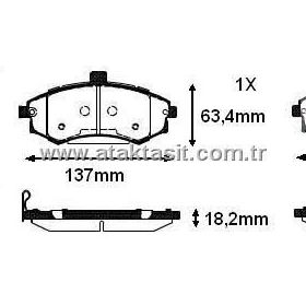 Bosch Hyundai Elantra 1.6 2006-2011 Ön Fren Balatası