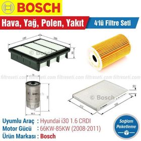 Bosch Hyundai İ30 1.6 CRDI 2008 2011 Filtre Bakım Seti