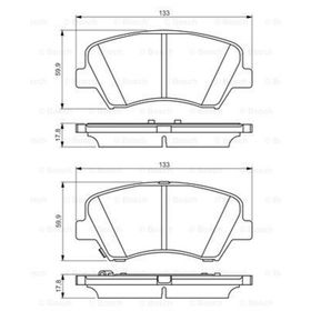 Bosch Hyundai i30 1.6GDI 2011-2016 Ön Fren Balatası