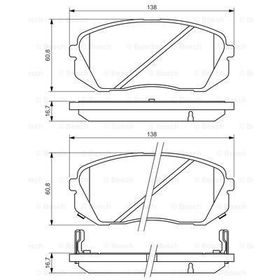 Bosch Hyundai ix35 2.0 2010-2013 Ön Fren Balatası