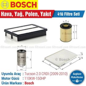 Bosch Hyundai Tucson 2.0 CRDI 2009 2010 Filtre Bakım Seti