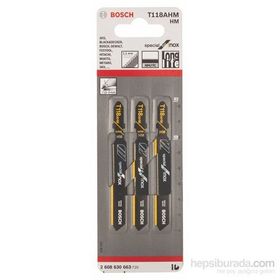 Bosch Inox T118AHM 3'lü Paket Dekupaj Testeresi Bıçağı