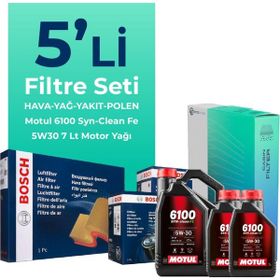 Bosch Isuzu D-Max 1.9 Motul Motor Yağlı 2017-2023 5'li Filtre Bakım Seti
