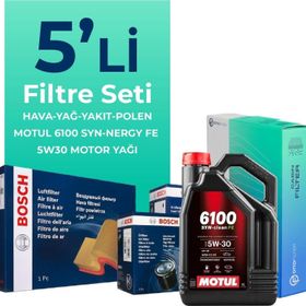 Bosch Isuzu D-Max 1.9 Motul Motor Yağlı 2017-2023 5'li Filtre Bakım Seti