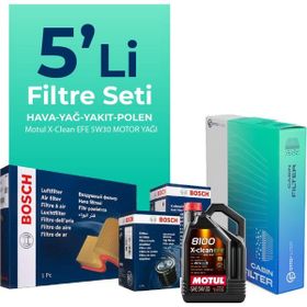Bosch Isuzu D-Max 2.5 Motul Motor Yağlı 2012-2017 5'li Filtre Bakım Seti