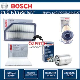 Bosch Kia Rio 1.4 CRDi 2012 2016 Filtre Bakım Seti