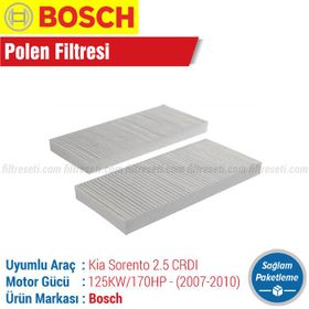 Bosch Kia Sorento 2.5 CRDI 2007 2010 170HP Filtre Bakım Seti