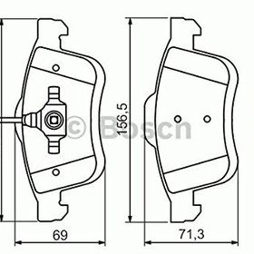 Bosch Lancia Delta 1.9 Multijet 2008-2014 Ön Fren Balatası