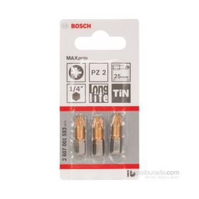 Bosch Max Grip PZ2Rx25 mm 25'li Vidalama Ucu