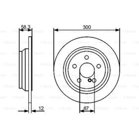 Bosch Mercedes S-Class W221 C216 18051 Arka Fren Diski