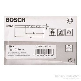 Bosch Metal Hss 10x109 mm Matkap Ucu