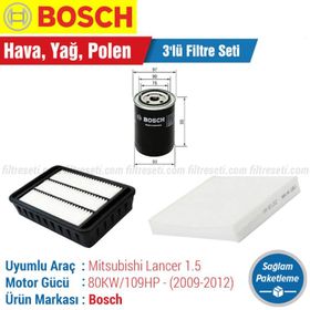 Bosch Mitsubishi Lancer 1.5 2009 2012 Filtre Bakım Seti