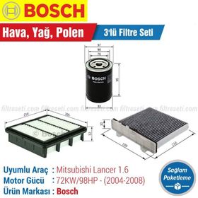 Bosch Mitsubishi Lancer 1.6 2004 2008 Filtre Bakım Seti