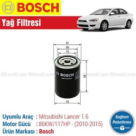 Bosch Mitsubishi Lancer 1.6 2010-2015 Yağ Filtresi