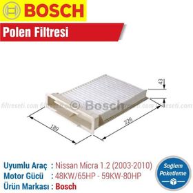 Bosch Nissan Micra 1.2 Polen Filtresi