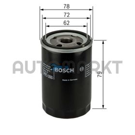 Bosch Opel Astra 1.6i Caravan 1994-1998 Yağ Filtresi