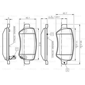 Bosch Opel Astra H 1.6 2004-2013 Arka Balata
