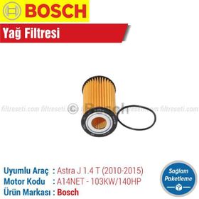 Bosch Opel Astra J 1.4 Turbo 2010 2015 Filtre Bakım Seti
