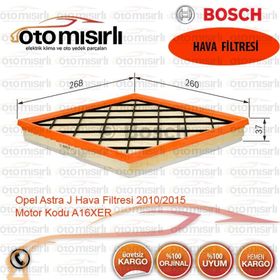Bosch Opel Astra J 1.4 Turbo 2010-2015 Hava Filtresi